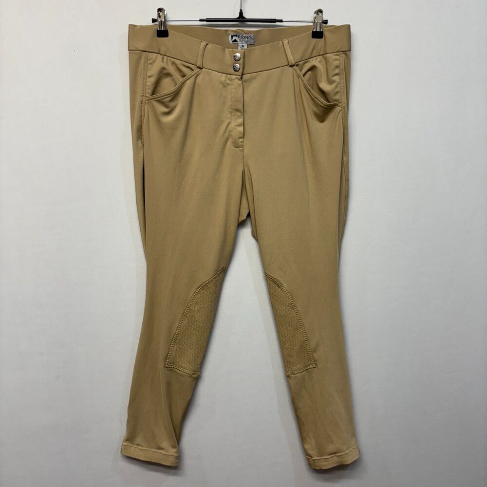 Dover Saddlery Riding Breeches Knee Patch Equestrian Pants Size 36 Beige C055 -5